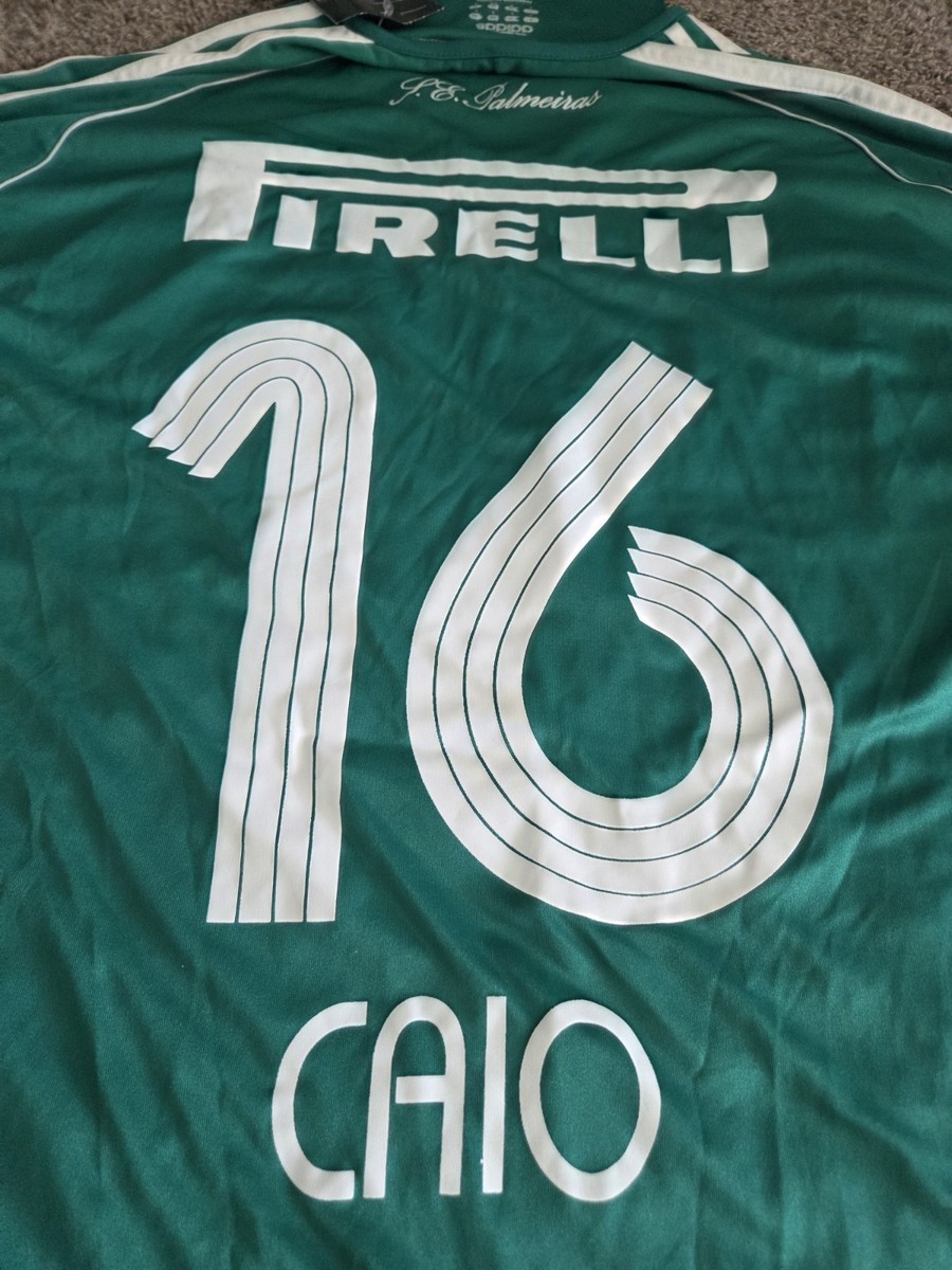 Palmeiras 2008 Adidas #16 Caio Home Jersey NWT Brazil Pirelli