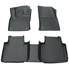Car Floor Mats 2 Row Liner Set for 2018-2023 Volkswagen Tiguan Black All Weather