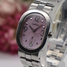 SEIKO LUKIA 1F21-0AZ0 Quartz Ladies Watch Pink Dial Stainless Steel
