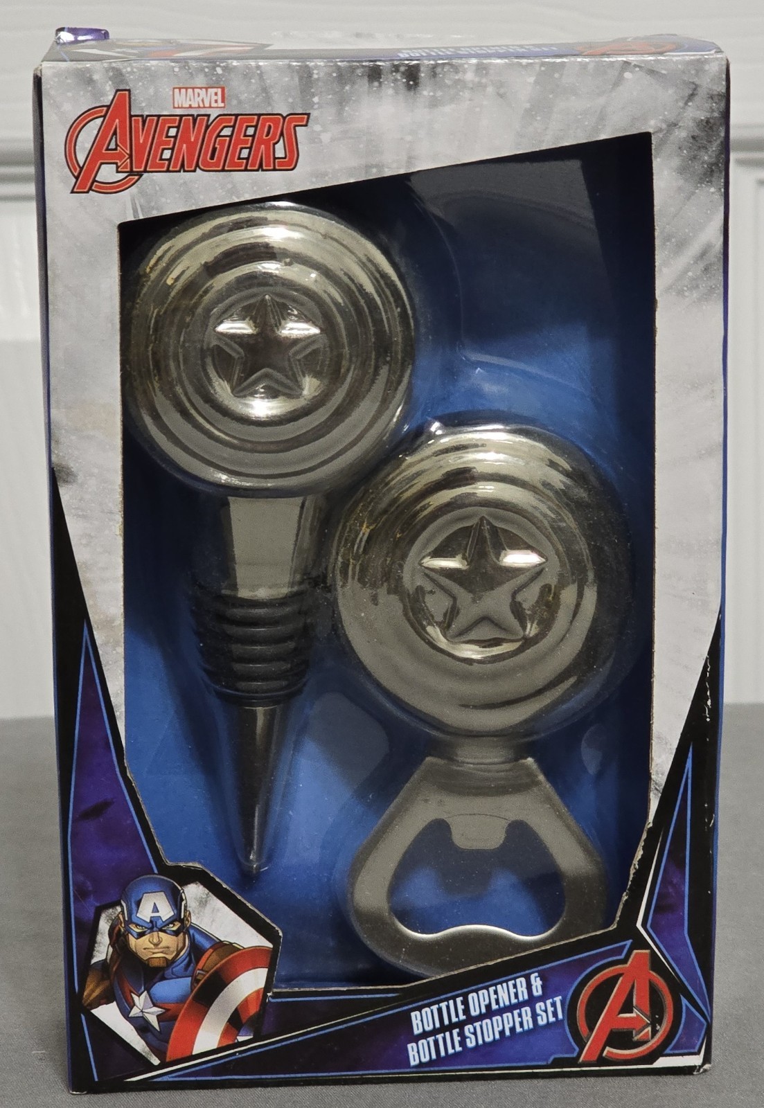 Marvel Captain America Bottle Opener and Wine Stopper New Bo