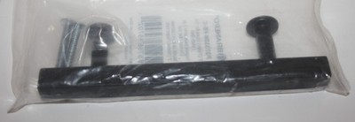 (4) Brainerd Black Square Bar Drawer Door Pull P37333W-FB-C 3''