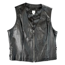 Vintage Wilson Leather Maxima Women s Lace Up Vest In Black Size Large