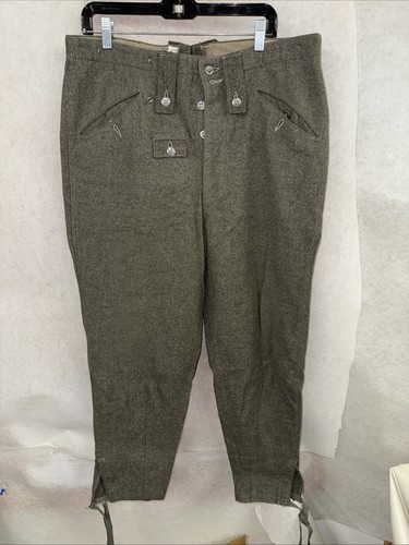 Vintage WWII GERMAN M1943 M43 WOOL COMBAT FIELD GREY TROUSERS-52 Sturm
