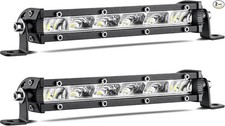 6 Inch Slim Light Bar 2pcs 60 Watt Small Spot Flood Combo Beam Offroad Driving F