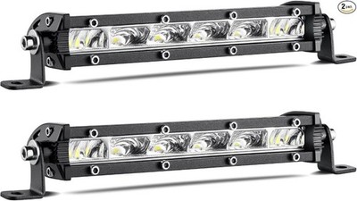 6 Inch Slim Light Bar 2pcs 60 Watt Small Spot Flood Combo Beam Offroad Driving F