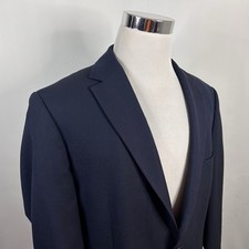 Hugo Boss 44R Maselli7 Sport Coat 100 Wool Navy Blue Two Button Double Vented