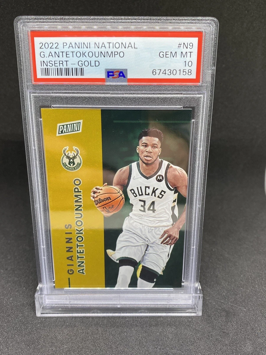 2022 Panini The National Giannis Antetokounmpo Gold /10 PSA 10 POP 1 Bucks