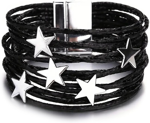 Fesciory Leather Wrap Bracelets for Women, Boho Leopard Multi-Layer Crystal B... - Picture 13 of 552