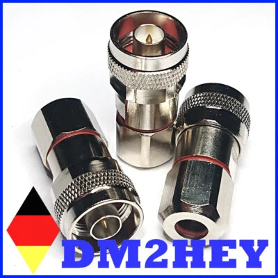 CDH Connettore professionale tipo N 7 mm versione coassiale a saldare per radio CB, amatoriale, BOS ecoflex maschio
