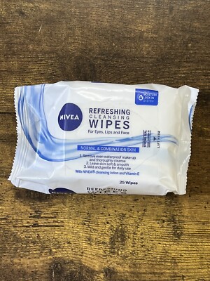Nivea 3-In-1 Refreshing Cleansing Wipes Face Cleansing (25 Wipes)