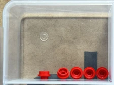 LEGO Parts - Red Plate, Round 1 x 1 - No 4073 - QTY 5