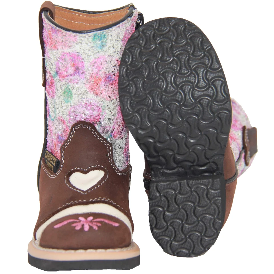 Infant Toddler Girls Pink Embroidered Cowboy Boot - Image 3 of 4
