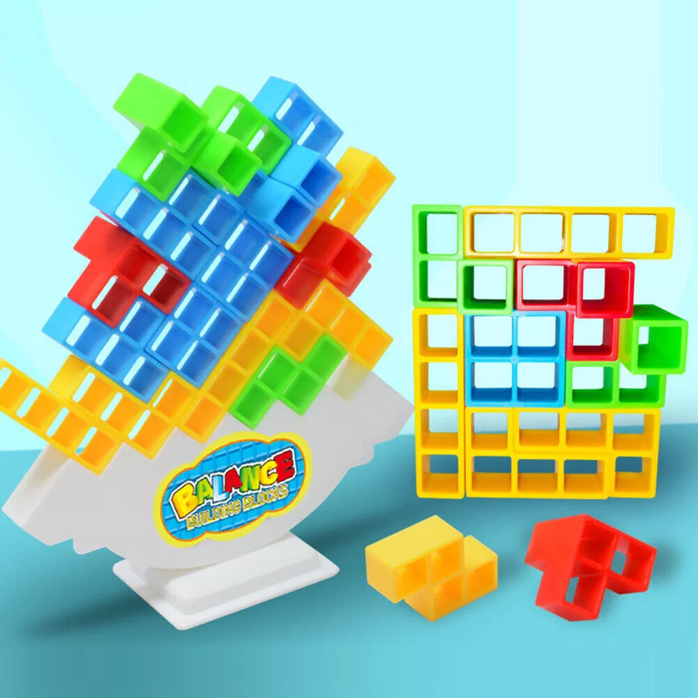 Tetra Tower Game Tetris Balance Toy Stacking Block Stack Building