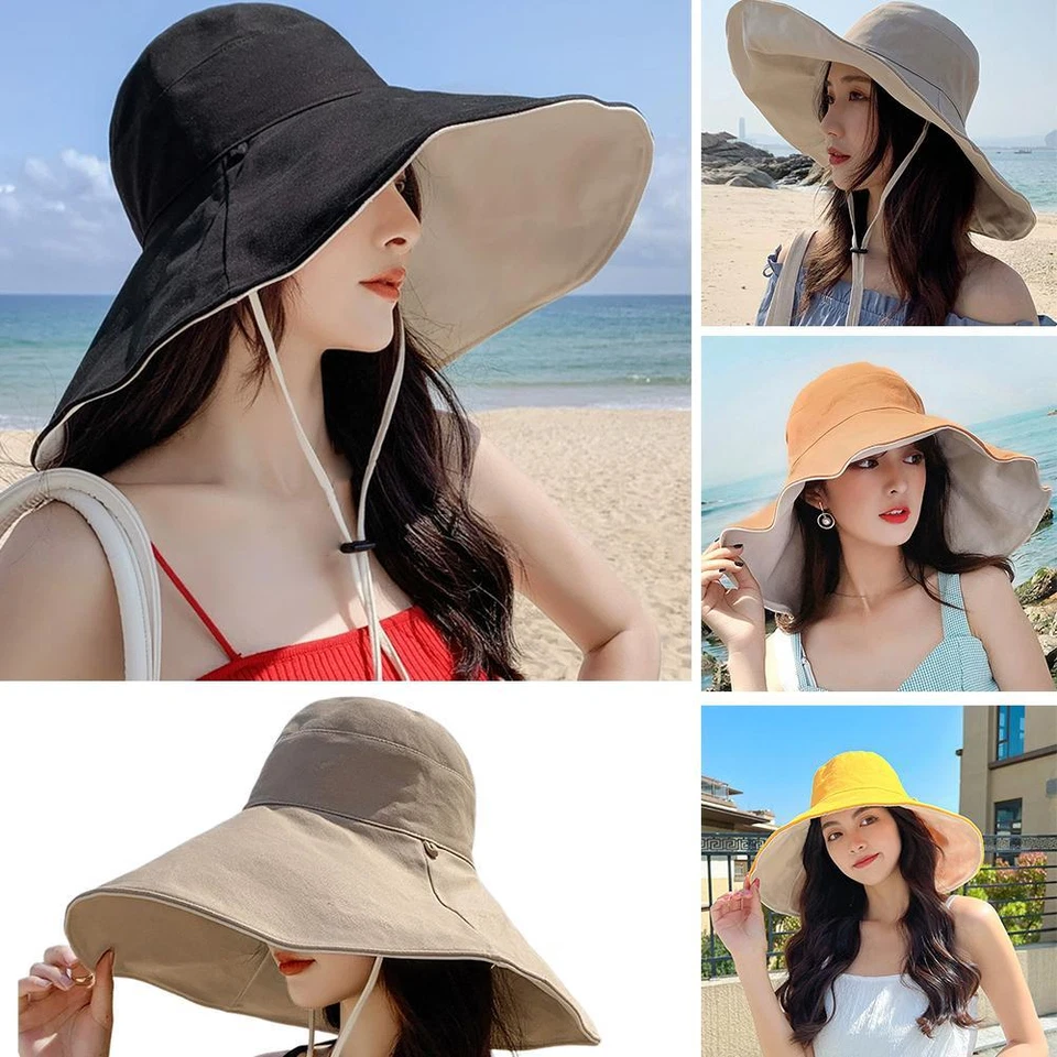 Sombrero de pescador de verano sombrero para el sol plegable sombrero para el sol de viaje N EW V5E8 C5E2 Y5D A5I9 - Imagen 3 de 4