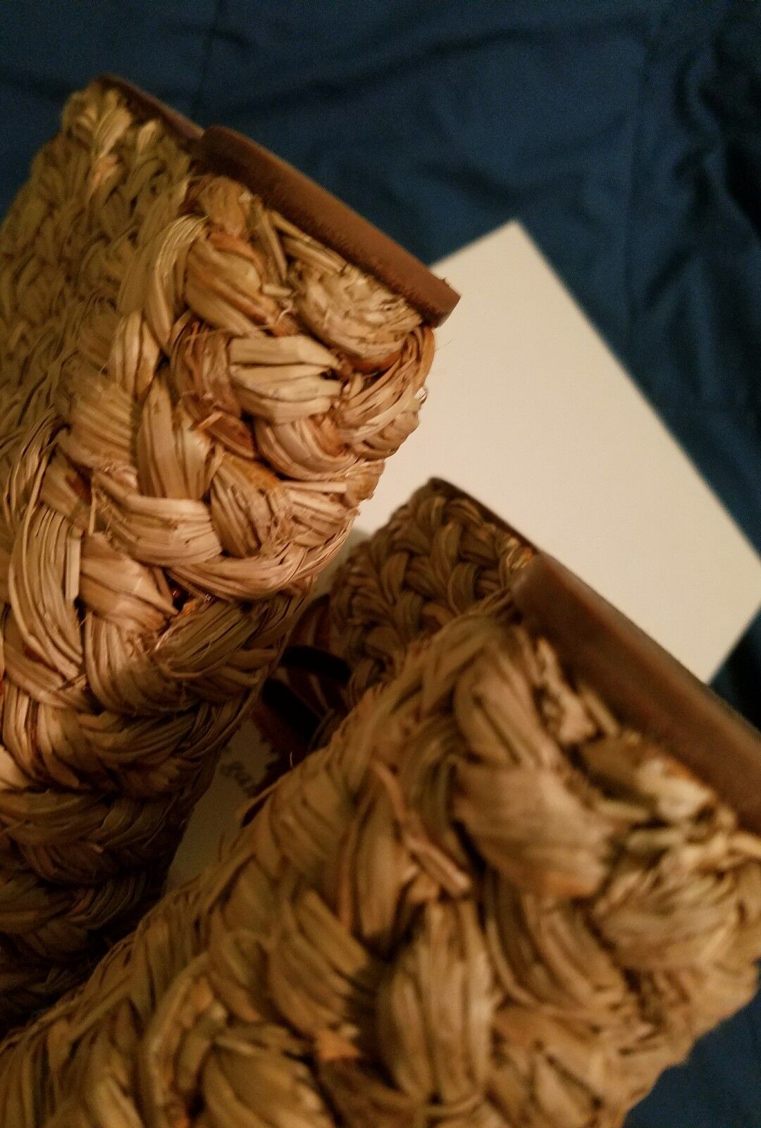 SAINT LAURENT YSL zeppe in raso marrone taglia 11 in scatola