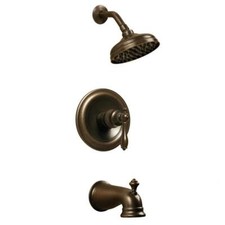 Tub and Shower Faucet Single-Handle 1-SprayHeritage Bronze Valve Included Estate