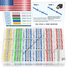 1000/100pc Solder Seal Wire Connectors Butt Terminals Electrical Wire Splice lot