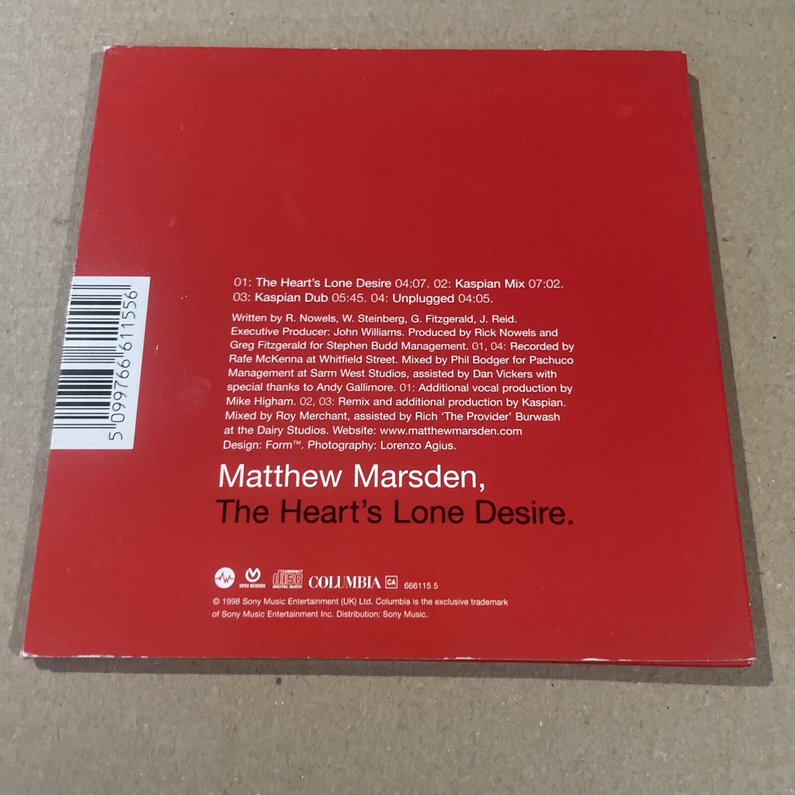 Hearts Lone Desire by Matthew Marsden (CD, 1998) for sale online eBay