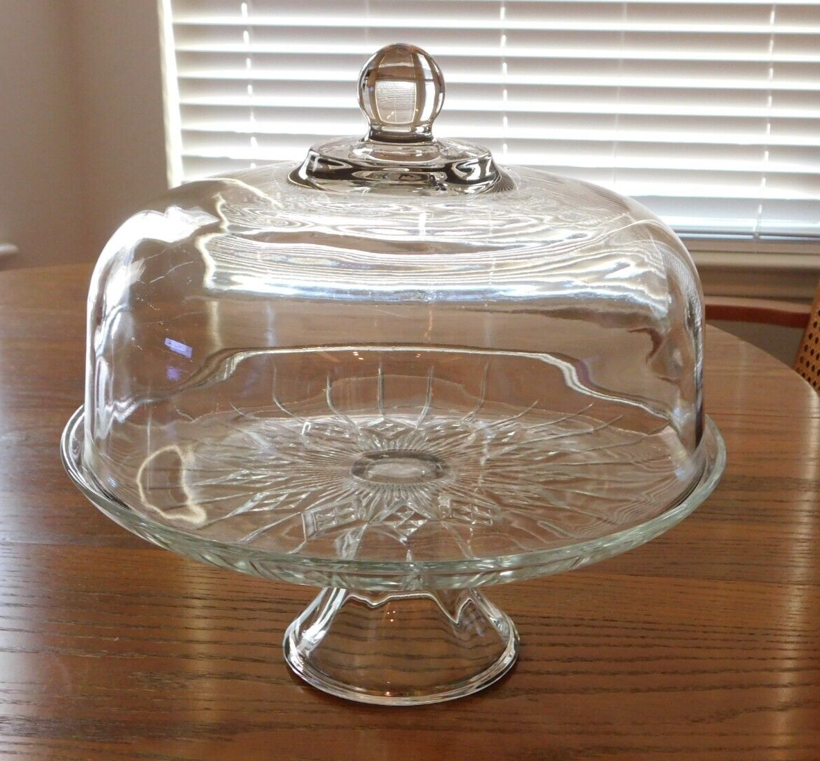 Anchor Hocking Canfield Covered Footed Cake Plate Stand Set/Punch Bowl