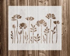 Wildflowers Stencil, Durable Handmade Mylar Reusable Craft Template, 2328