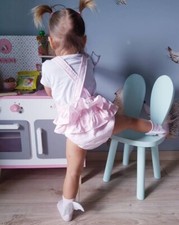 Frill Bum Shortie Romper by Spanish  Brand Babidu - 6 to 36 Months -  REDUCED