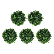 5PCS Patio Decor Boxwood Sphere Artificial Moss Balls Front Porch Plants