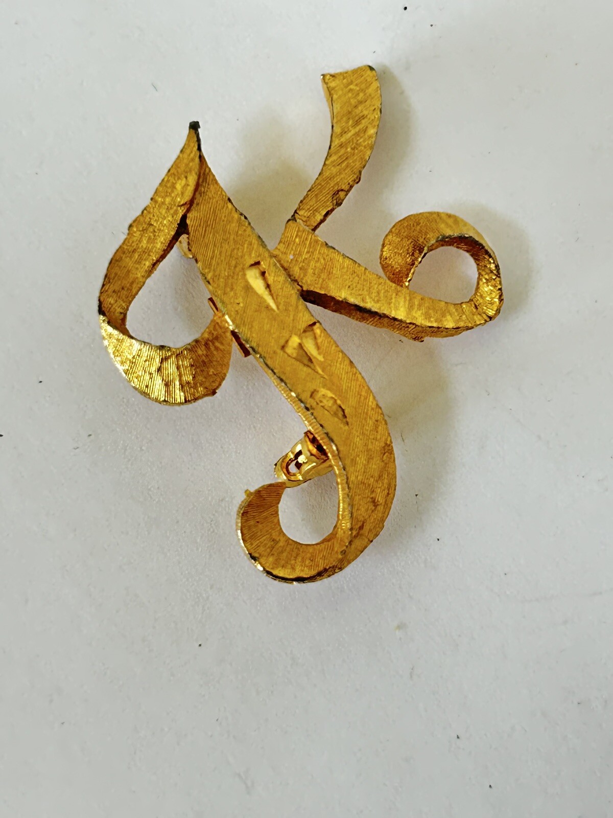 Vintage Signed Mamselle Cursive Initial Letter "K… - image 2