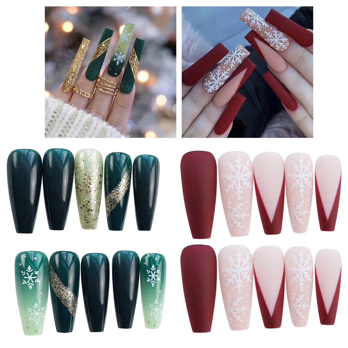Buy Secret Lives Acrylic Press on Designer Artificial Extension Mehndi Green  Fake Nails Design 24 pcs Set with Kit Online at Best Prices in India -  JioMart.