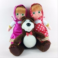 Birthday Xmas Best Gift Russian Masha & Bear Plush Stuffed Baby Children Toys Birthday Xmas Best Gift Russian Masha & Bear Plush Stuffed Baby Children Toys