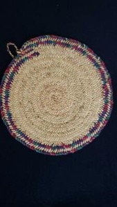 Natural Palm Bamboo Hand Held Fan  8 inches Ethiopia Eritrea. 