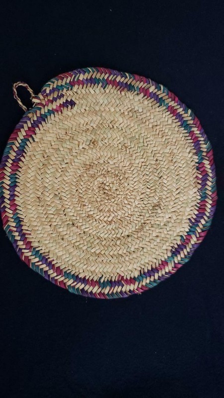 Natural Palm Bamboo Hand Held Fan  8 inches Ethiopia Eritrea. 