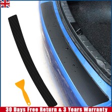 4D Carbon FIber Car Rear Bumper Guard Sill Plate Trunk Protector Trim Cover 90cm