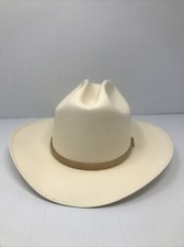 Laredo Hats 350 X Ivory Cowboy Straw. Genuine Shantung. Size 7 1/8. 3.5  brim