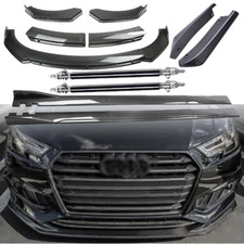 Front Bumper Lip Rear Splitter Spoiler Side Skirt Carbon Fiber For Audi A4 A5 A6