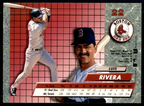 Fleer Ultra #22 1992 Luis Rivera - Imagen 2 de 2