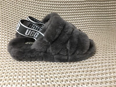 【新品未使用】UGG FluffYeahSlide Charcoal 24cm UGG Women's Fluff Yeah Slide | Sound Feet Shoes: Your