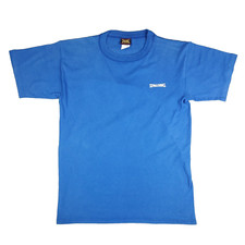 Spalding T-Shirt Large Made in USA Blue Short Sleeve Sports Basketball Vtg
