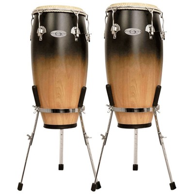 Toca Synergy Deluxe Conga Drums Set w/ 10'' & 11'' Heads - Coffee Fade
