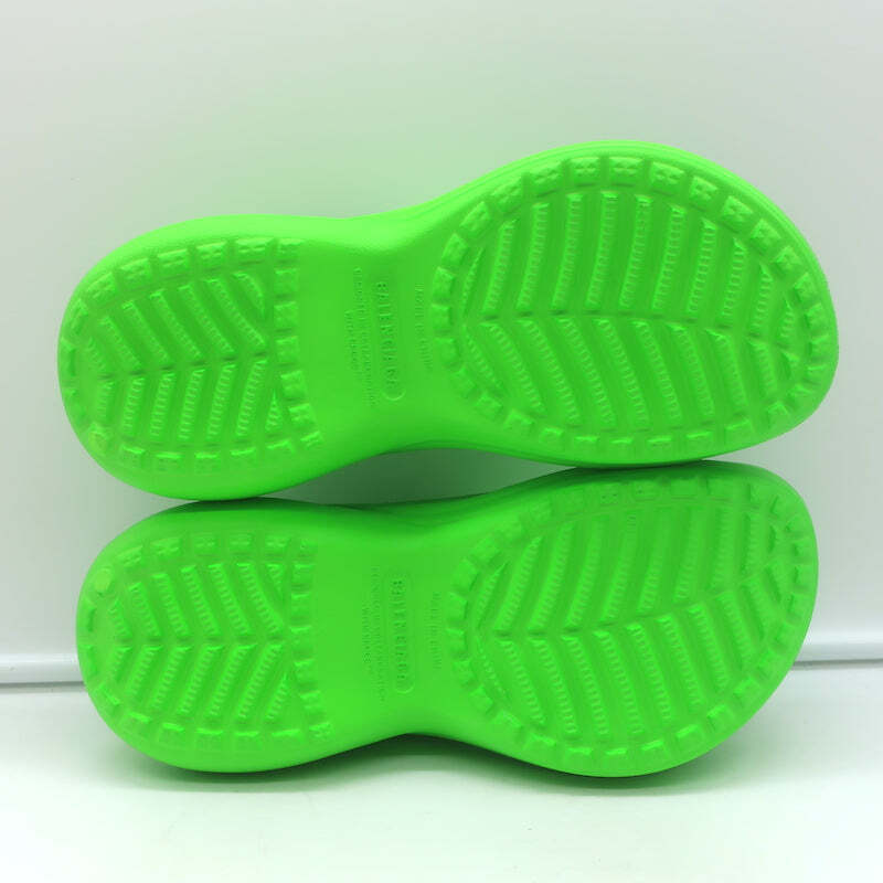Balenciaga x Crocs Pool Slide Sandals Neon Green Rubber Size Balenciaga x Crocs Pool Slide Sandals Neon Green Rubber Size