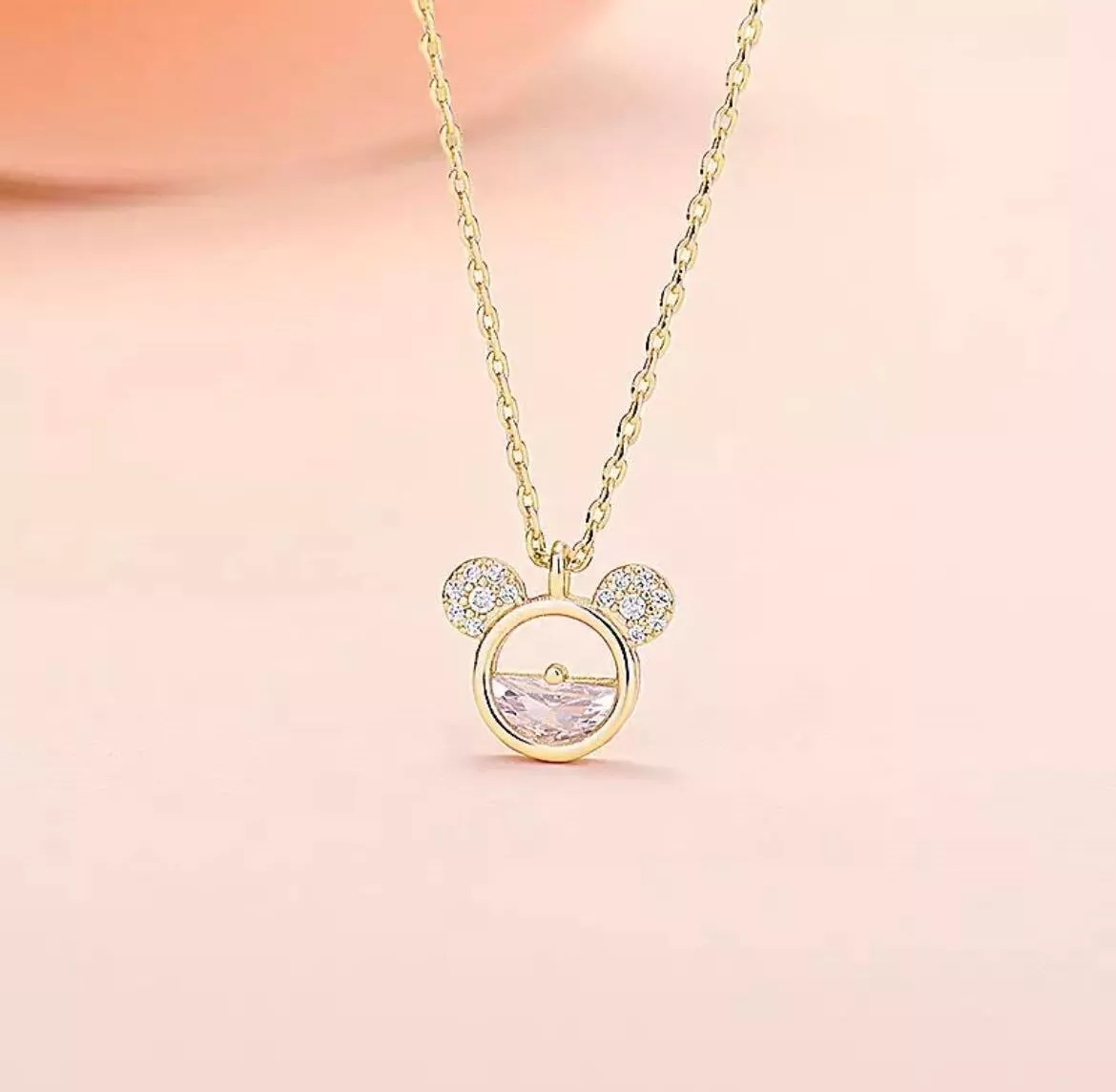 Mickey mouse store crystal necklace