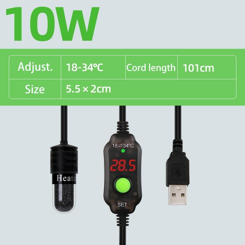 Digital LED Electricheating Rods Mini USB Heater Small Aquarium Fish Turtle  Tank | eBay