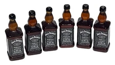 Barbi Dollhouse Miniature Drinks Beer JD Whiskey Bottles Liquor Alcohol Lot👻🧲6