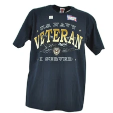 United States U.S. Navy Proud Veteran I Served Military Adults Tshirt Tee