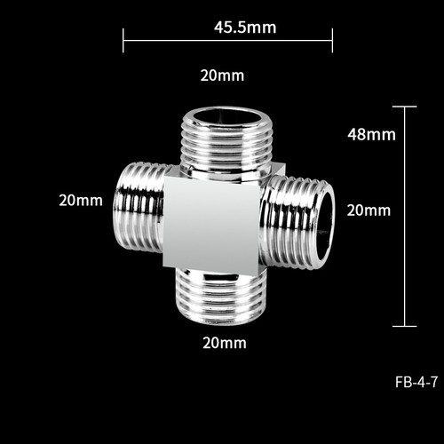 Solid Brass Male Female 1/2" Thread 3-Way 4 Way Connector Joint Pipe Fitting - Picture 18 of 18