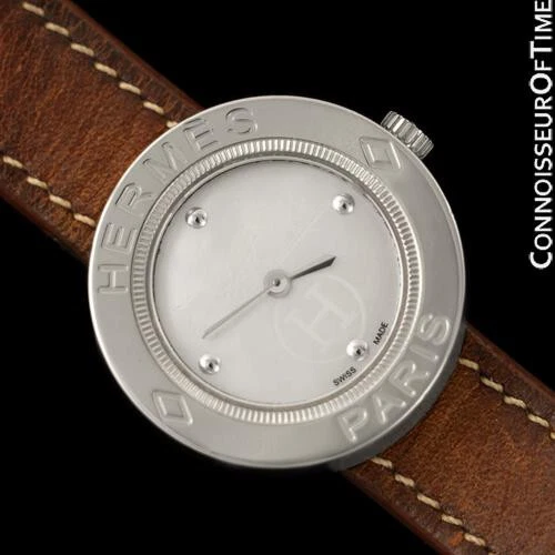 HERMÈS HERMES PASSE PASS Orologio Al Quarzo Donna Acciaio Inox Mocio Nuovo di zecca con Garanzia