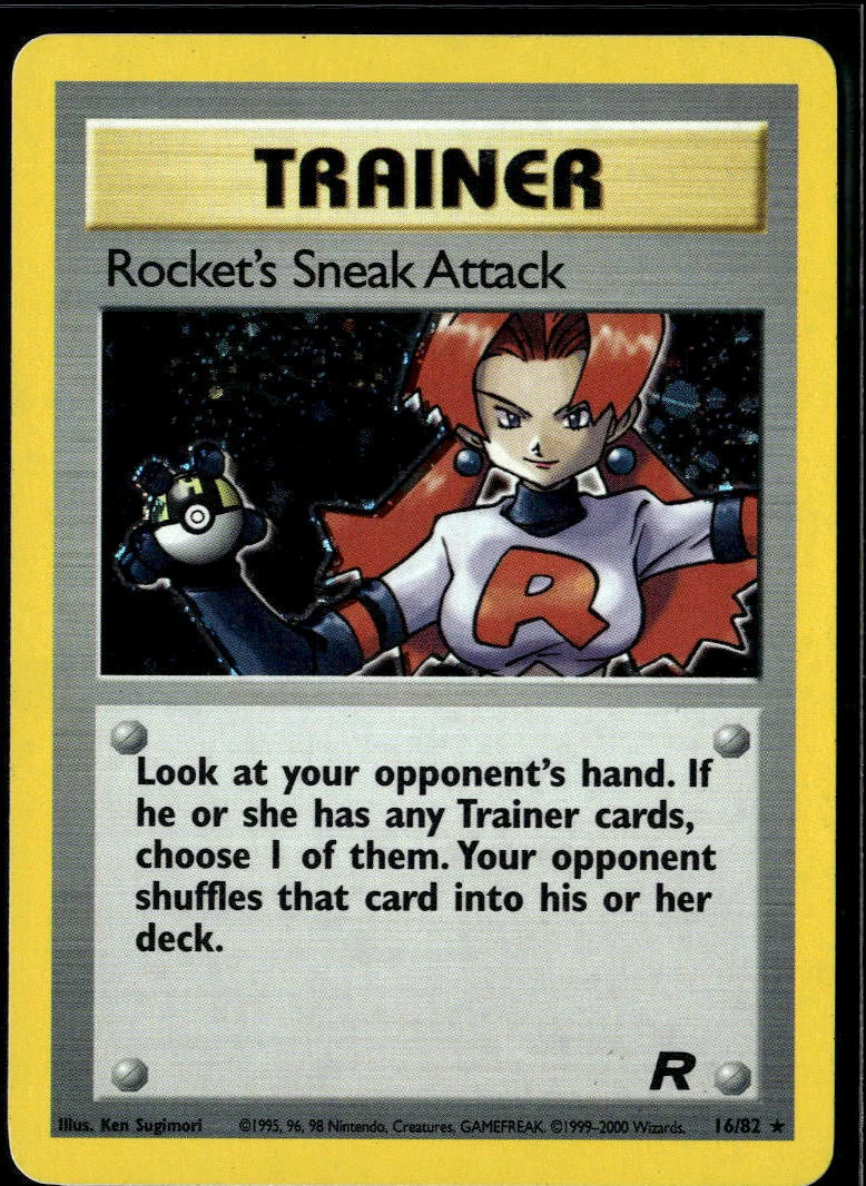 Rocket's Sneak Attack 2000 Team Rocket Holo Rare #16/82
