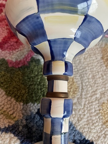 MacKenzie-Childs Royal Check Enamel Candlestick Small - Picture 9 of 15