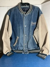 Vintage Pennzoil Denim Jean Button Swingster Button Jacket Size Large