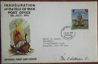 Isle of Man - Inauguration of I.O.M. Post Office - 5 July 1973 - FDC + Insert