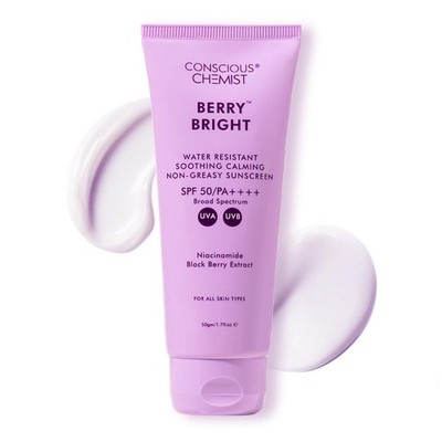 Conscious Chemist  Sunscreen SPF 50 PA++++ | 50g | Berry Bright